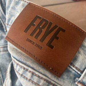Frye Light Blue Jeans with Brown Label